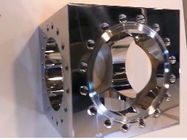 Weisen-Quervakuumquadrat CNC SS304 Präzision maschinell bearbeitetes Komponenten-CF50 6